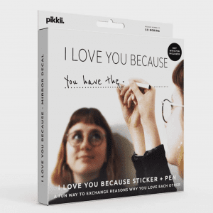  I Love You Because - Mirror Decal Kit